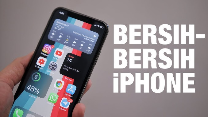 bersih bersih di iphone